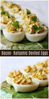 Bacon Balsamic Deviled Eggs Recipe Recipes Food Deviled Eggs