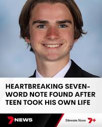 Rohan was 17 when he was found dead at his home. Then police discovered a  note. 📌 FULL STORY: 7news.link/3Yie4JZ