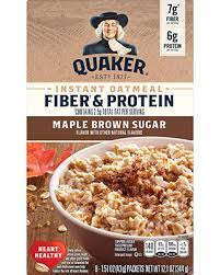 Keep in a cool dry place. Fiber Protein Instant Oatmeal Maple Brown Sugar Quaker Oats