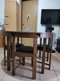 It's built to anchor your kitchen nook or petite dining room in style. Space Saver 4 Seater Dining Table Furniture Home Living Furniture Tables Sets On Carousell