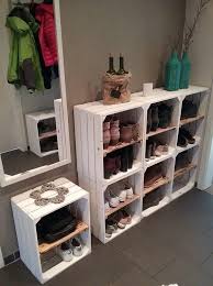 5er Set Obstkisten Schuhregal Mit Zwischenbrett In Weiss Geflammt Quer Holzkisten Apfelkiste Mittelbrett Vintage Wandregal Holz Rustikal In 2020 Crate Furniture Wooden Box Shelves Diy Furniture