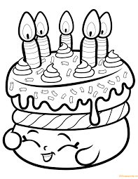 You are able to give it as a nice gift to your beloved children on their then, in that coloring book, your children will find some wonderful coloring pages of birthday cake. Cake Wishes Shopkin Season 1 Coloring Pages Shopkins Coloring Pages Coloring Pages For Kids And Adults