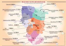 Prix des terres et prés en france métropolitaine. Carte Les Derniers Prix Des Terres Et Des Vignes Pres De Chez Vous