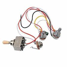 Spdt toggle switch (single position, dual throw) xx. Electric Guitar Wiring Harness Kit 3 Way Toggle Switch 1 Volume 1 Tone 500k Pot Ebay