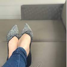 Poshmark makes shopping fun, affordable & easy! Rothy S Shoes Rothys Black Silver Sparkle Metallic Point Poshmark