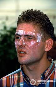 Jos verstappen thinks his son is a hot topic in the f1 paddock. Hockenheim 1994 Das Legendare Bild Hinter Jos Verstappens Feuerunfall