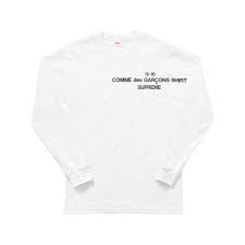 Supreme Comme Des Garcons Shirt Supreme L S Tee 86 Liked On Polyvore Featuring Tops T Shirts Cloth White Long Sleeve Tee Shirts Comme Des Garcons Shirt
