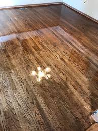 This select grade floor was stained with bona early american for a brown tone. Red Oak Stained Early Abraham Hardwood Flooring Co Facebook