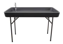 This Sink Table From Patrick Industries Connects The Faucet To Any Standard Garden Hose Providing A Wash Station Wherever You May Need It In 2020 Faucet Table Chill