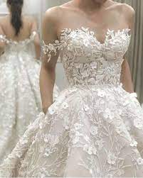 2018 High End Custom Made Lace Wedding Dresses 3d Flower Ball Gown Wedding Dress Vestido De Noiva Short Wedding Dress Ball Gowns Wedding Wedding Dresses Vintage