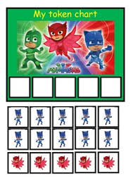 Asd Token Board Rewards Chart Pj Masks Theme