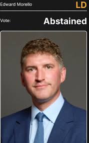 West Dorset MP Edward Morello abstained from last nights vote regarding the  grooming gangs inquiry. So he couldn't be arsed. Let's not be arsed to vote  for him at the next general