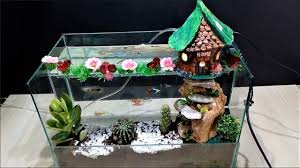 How To Make Aquarium With Mini Garden Terrarium Garden Terrarium Terrarium Decor Terrarium Scene
