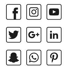 Social Media Black Icons Set Social Icons Black Icons Media Icons Png And Vector With Transparent Background For Free Download Social Media Icons Free Social Icons Icon Set