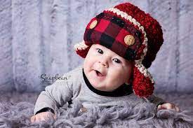 Flannel Trapper Hat Baby Lumberjack Hat Flannel Baby Hat Baby Trapper Hat Baby Hat Newborn Photos Photo Prop Photography Lumberjack Baby Baby Hats Hats