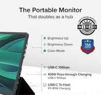 Amazon.com: Plugable USB C Portable Monitor 15.6 Inch, 100W ...