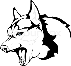 Feel free to explore, study and enjoy paintings with paintingvalley.com. Vector Drawing Of The Dog Evil Huskies Stock Vector Colourbox
