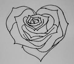 You may also wish to color your finished drawing. Drawing Skill Love Heart With Flowers Drawing