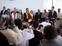 Résultat de recherche d'images pour "justin trudeau mosque"