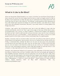 My choice for taking notes was to use my remaining vision. What Is It Like To Be Blind Phdessay Com