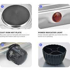 Paddsun 1000W Portable Electric Burner Hot Plate Fast Heat w/ Temperature  Control