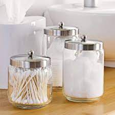 The creative bath products triangles cotton jar is just the right size for dispensing cotton balls on demand. Callcaro S Image Bathroom Vanity Organization Bathroom Organization Diy Bathroom Vanity Organization Countertops