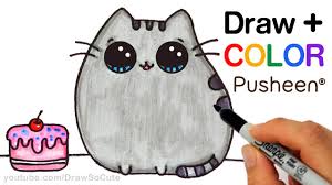 1 appearance 2 trivia 3 references 4 navigation the pictures of cartoon dog depict two different variations of the creature. How To Draw Color Pusheen Cat Step By Step Easy Cute Cartoon Cat Youtube