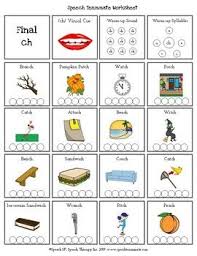 Articulation Worksheet With Words To Help A Child Say The Ch Final Sound Speech Therapy Materials Speech Language Activities Articulation Worksheets
