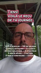 Ce que tu répètes te construit. Ou t'enterre. Choisis. Reçu payé en r...