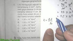 Kemudian saat diberi gaya 20 n ternyata panjangnya menjadi 17 cm. Elastisitas Kelas 11 Contoh Soal Youtube