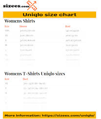 Uniqlo size charts including men's tops sizing and women's bottoms sizing. Uniqlo Size Chart Women Men Sizees
