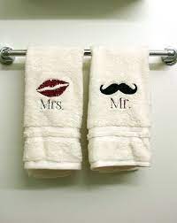 Embroidered Mr And Mrs Hand Towels By Thrivinghearts On Etsy 31 00 Towel Embroidery Designs Embroidered Towels Towel Embroidery