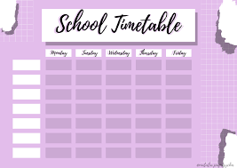 School Timetable Di 2020 Buku Kreatif Bingkai Foto