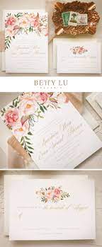 Blush Floral Wedding Invitation Boho Chic Wedding Invites Etsy Painted Wedding Invitation Floral Wedding Invitations Handpainted Wedding Invitations