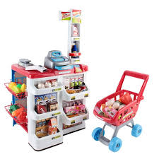 Kids Supermarket Pretend Play Set Red White 24pc Buy Pretend Shopping Pretend Play Kids Pretend Play Toy Sets