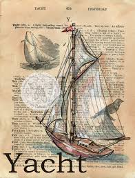 Flying Shoes Art Studio 1890 S Violin Yacht Book Page Art Book Art Newspaper Art
