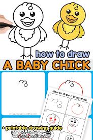 How To Draw A Baby Chick Step By Step Drawing Guide Easy Peasy And Fun Add more detail to the ground. how to draw a baby chick step by step