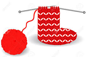 Une énorme et jolie chaussette tricotée aux aiguilles! Chaussette De Noel Rouge Et Blanche Sur Des Aiguilles A Tricoter Et Un Enchevetrement De Fils Rouges Pres Des Fetes Clip Art Libres De Droits Vecteurs Et Illustration Image 89179326