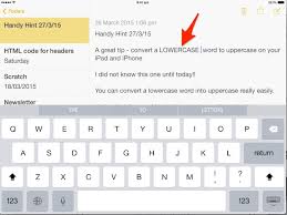 How can i make capital letter? Convert A Lowercase Word To Upper On Your Ipad And Iphone