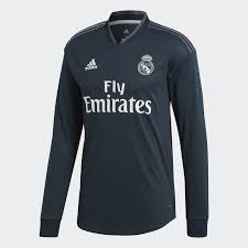 Get your hot jerseys here! Real Madrid Away Jersey L S 2018 19 Youth Real Madrid Long Sleeve Soccer Jersey Junior Size
