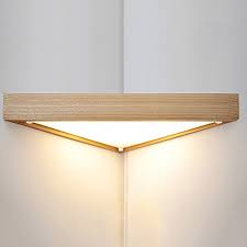 We supply trade quality diy and. Pointhx Creative Triangular Wooden Wall Lamp Modern Simple Led Bedside Wall Sconce Lights Individual Wall Mounted Shelf Corner Rack Bedroom Living Room Dining Room Kitchen Decoration Wall Lighting Fixture With Switch Buy Online In
