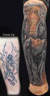 Mike Devries Elephant Tattoos Elephant Tattoos Tattoos Cover Up Tattoo