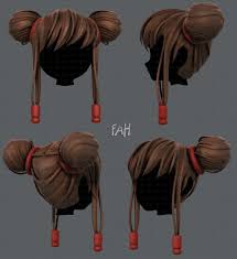 3d Hair Style For Girl V29 3d Model Hair Styles How To Draw Hair 3d Model