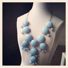 Jcrew Inspired Bubble Necklace Vintage Light Blue Glass Stones And Czech Rep Beads All Handmade And Customiz Bubble Necklaces Carolina Blue Fabulous Jewelry