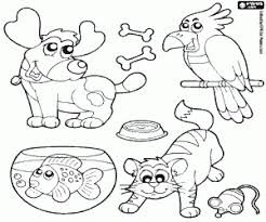 Each of them comes with two different pets, so you'll have a couple of different options to switch. Four Pets Coloring Page Printable Game