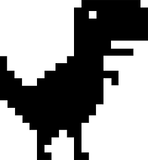 Offline Dinosaur Sticker By Petec1027 Black Stickers Pixel Art Frozen Art