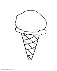 Easy — three scoops of ice cream. Ice Cream Scoop Coloring Page Coloring Pages Printable Com