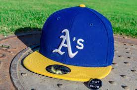 New Era Oakland Athletics Fitted Hat Warriors Colorway Fitted Hats Hats Riding Helmets