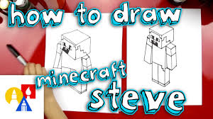 How To Draw Steve From Minecraft How To Draw Steve Art For Kids Hub Spongebob Drawings