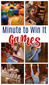 Family Fun Night Minute To Win It In 2020 Fun Games For Teenagers Fun Games For Kids Family Fun Night